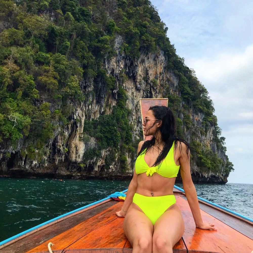 Lime green bikini set